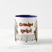 Jukebox-alter Rocker-personalisierte Tassen (Zentrum)