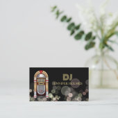 Jukebox Bokeh Light DJ Black Business C Visitenkarte (Stehend Vorderseite)