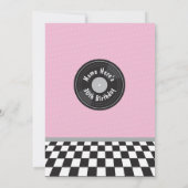 Jukebox Geburtstag Diner Fifties Retro Music Einla Einladung (Rückseite)