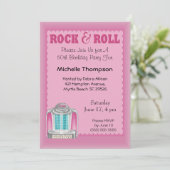 Jukebox Geburtstagseinladungen Einladung (Stehend Vorderseite)