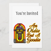 Jukebox ist ein Oldie, aber ein Goodie Einladung (Vorne/Hinten)