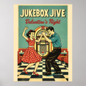 Jukebox Jive Valentine's Night Retro 50s Dance Poster (Vorne)