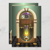 Jukebox-Party Einladungen (Vorne/Hinten)