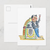 Jukebox Postkarte (Vorne/Hinten)