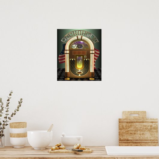 Jukebox Rockaholic Poster (Küche)