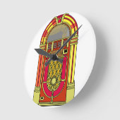Jukebox Runde Wanduhr (Winkel)