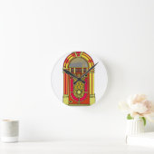 Jukebox Runde Wanduhr (Zuhause)
