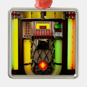 Jukebox Silbernes Ornament