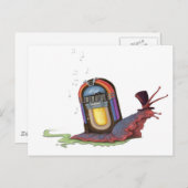 Jukebox Snail Postkarte (Vorne/Hinten)