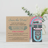 Jukebox Sock Hop Party Einladung (Stehend Vorderseite)