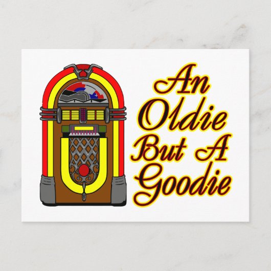 Jukebox und Oldie, aber Goodie Postkarte (Vorderseite)