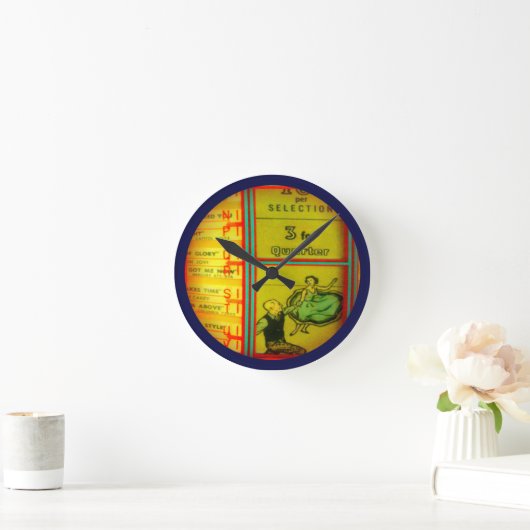 Jukebox Wall Clock! Runde Wanduhr (Zuhause)