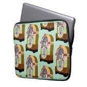 Jukeboxes Retro Mint Fun Art Pattern Swanky Laptopschutzhülle (Vorderseite Links)