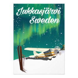 Jukkasjärvi Schweden Urlaubsposter Nordlichter Fotodruck