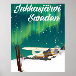Jukkasjärvi Schweden Urlaubsposter Nordlichter Poster