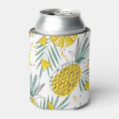 Juky Ananas: Vintages, helles Muster. Dosenkühler (Kanne Vorderseite)