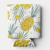 Juky Ananas: Vintages, helles Muster. Dosenkühler (Rückseite)