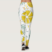 Juky Ananas: Vintages, helles Muster. Leggings (Rückseite)
