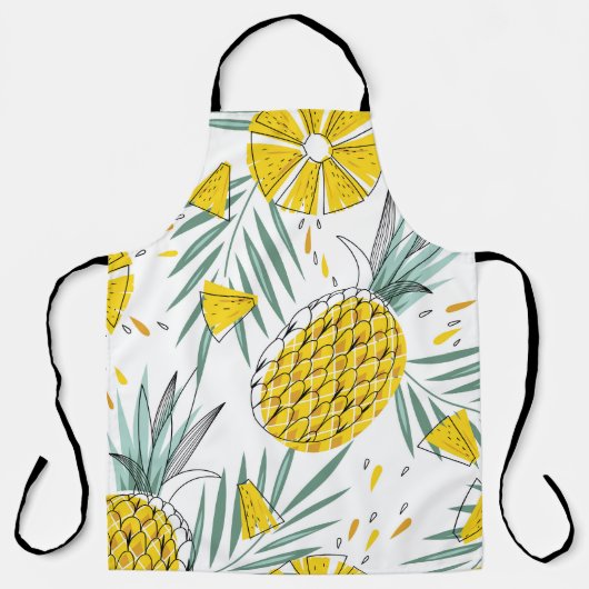Juky Ananas: Vintages, helles Muster. Schürze (Vorderseite)