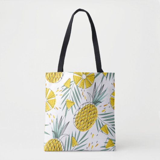 Juky Ananas: Vintages, helles Muster. Tasche (Vorderseite)