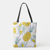 Juky Ananas: Vintages, helles Muster. Tasche (Rückseite)