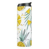 Juky Ananas: Vintages, helles Muster. Thermosbecher (Nach links gedreht)