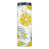 Juky Ananas: Vintages, helles Muster. Thermosbecher (Rückseite)
