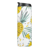 Juky Ananas: Vintages, helles Muster. Thermosbecher (Nach rechts gedreht)