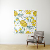 Juky Ananas: Vintages, helles Muster. Wandteppich (Beispiel (Horizontal))