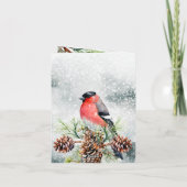 Jul Julefugl Kottar Röda Bär Feiertagskarte (Rückseite)