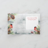 Jul Julefugl Kottar Röda Bär Feiertagskarte (Innenseite)