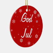 Jul-Schneeflocken Keramik Ornament (Rechts)