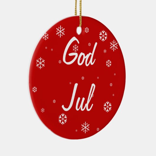 Jul-Schneeflocken Keramik Ornament (Rechts)