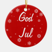 Jul-Schneeflocken Keramik Ornament (Vorne)