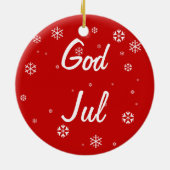 Jul-Schneeflocken Keramik Ornament (Hinten)