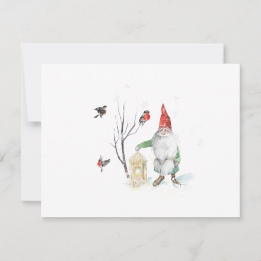 Jul Svensk Gnomes Einladung (Rückseite)