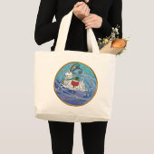 Julbock Yuletide Tote Bag Jumbo Stoffbeutel (Vorderseite (Produkt))
