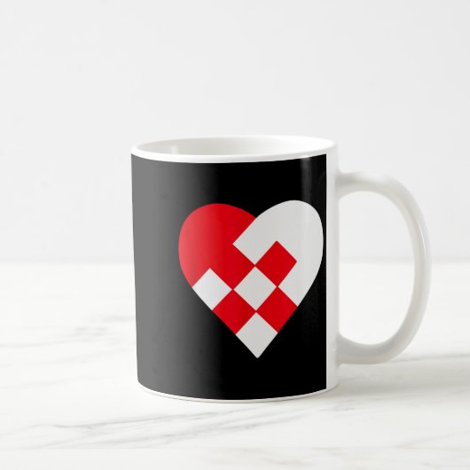 Julehjerte Danish Pleated Christmas Hearts Kaffeetasse (Rechts)