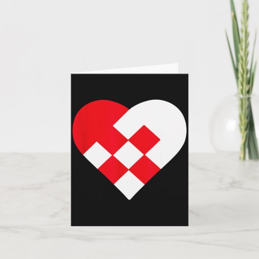 Julehjerte Danish Pleated Christmas Hearts Karte (Vorderseite)