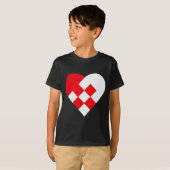 Julehjerte Danish Pleated Christmas Hearts T-Shirt (Vorne ganz)