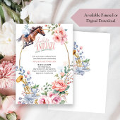 Juleps und Jazz Floral Horse Racing Brautparty Einladung