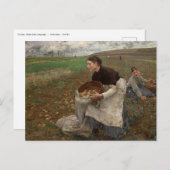 Jules Bastien-Lepage - Oktober Postcard Postkarte (Vorne/Hinten)
