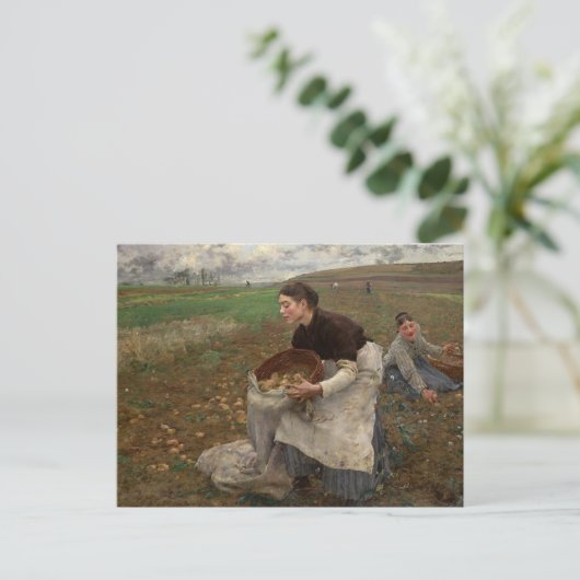 Jules Bastien-Lepage - Oktober Postcard Postkarte (Stehend Vorderseite)