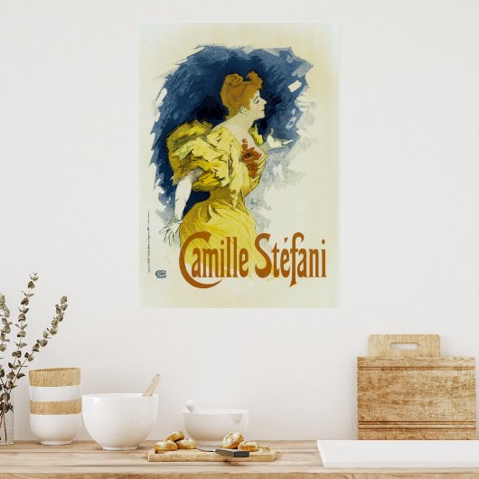 Jules Cheret ~ Camille Stefani Poster (Küche)