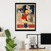 Jules Cheret Casino D'Enghien Print Poster (Heimbüro)