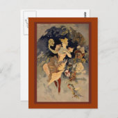 Jules Cheret 'La Danse' 1891 Postkarte (Vorne/Hinten)