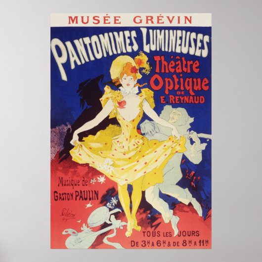 Jules Cheret Pantomimes Lumineuses Poster (Vorne)