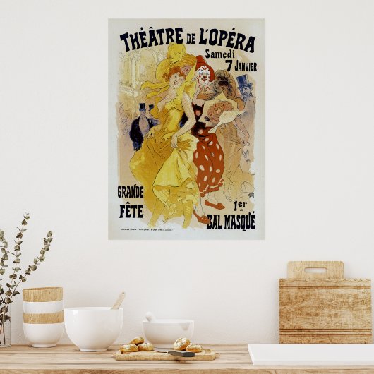 Jules Cheret ~ Theater de L'Opera Poster (Küche)