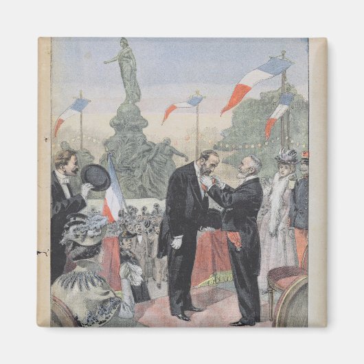 Jules Dalou wird mit der Medaille ausgezeichnet Magnet (Vorne)