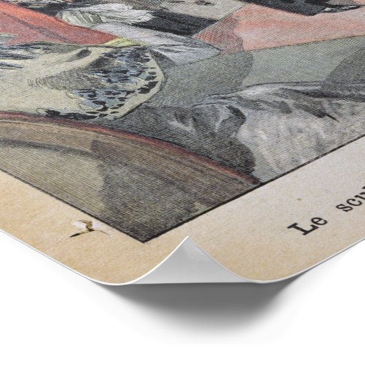 Jules Dalou wird mit der Medaille ausgezeichnet Poster (Ecke)